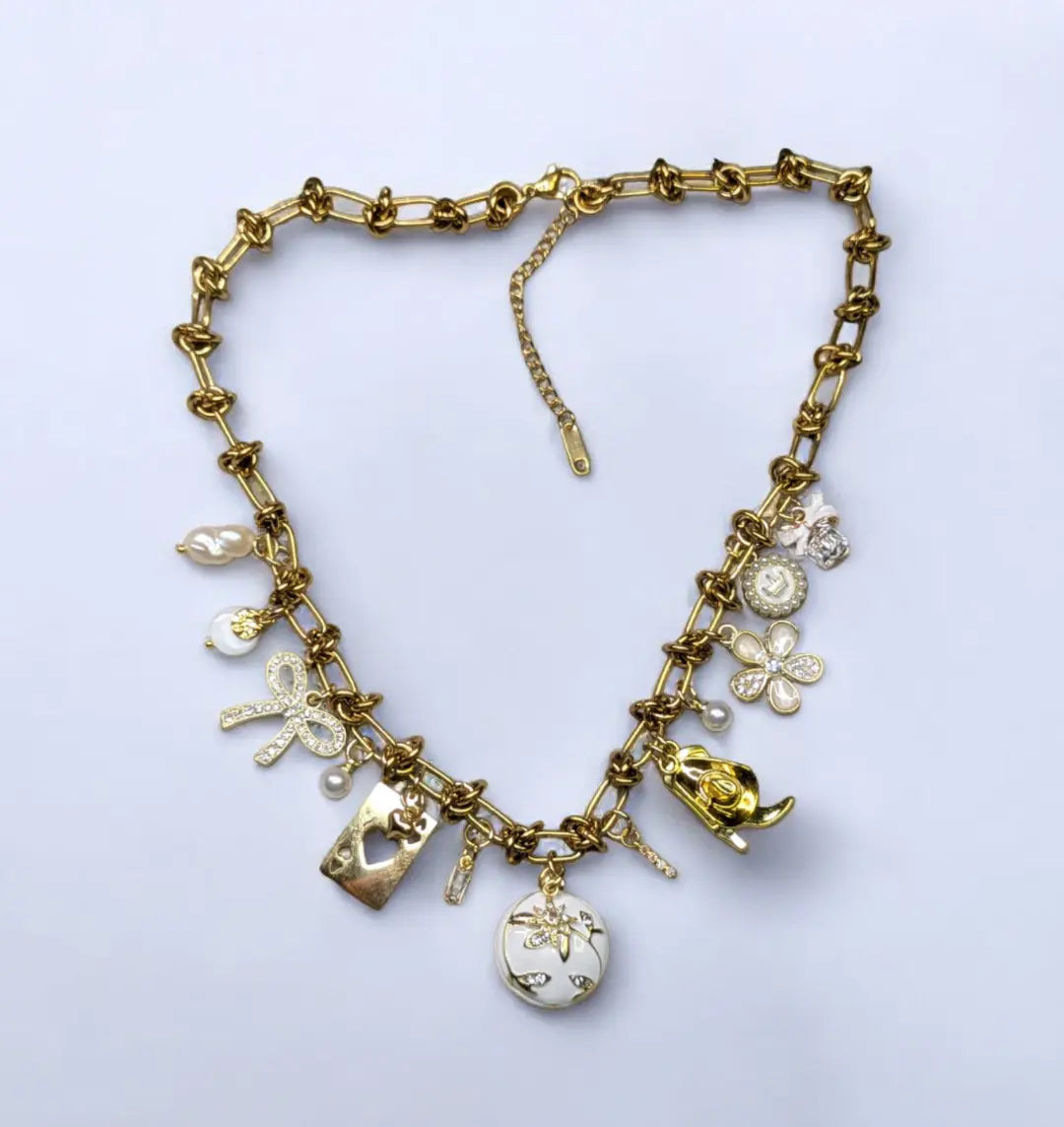 Pre-designed California Cow Girl Charm Necklace/Western Jewelry/Gifts For Her