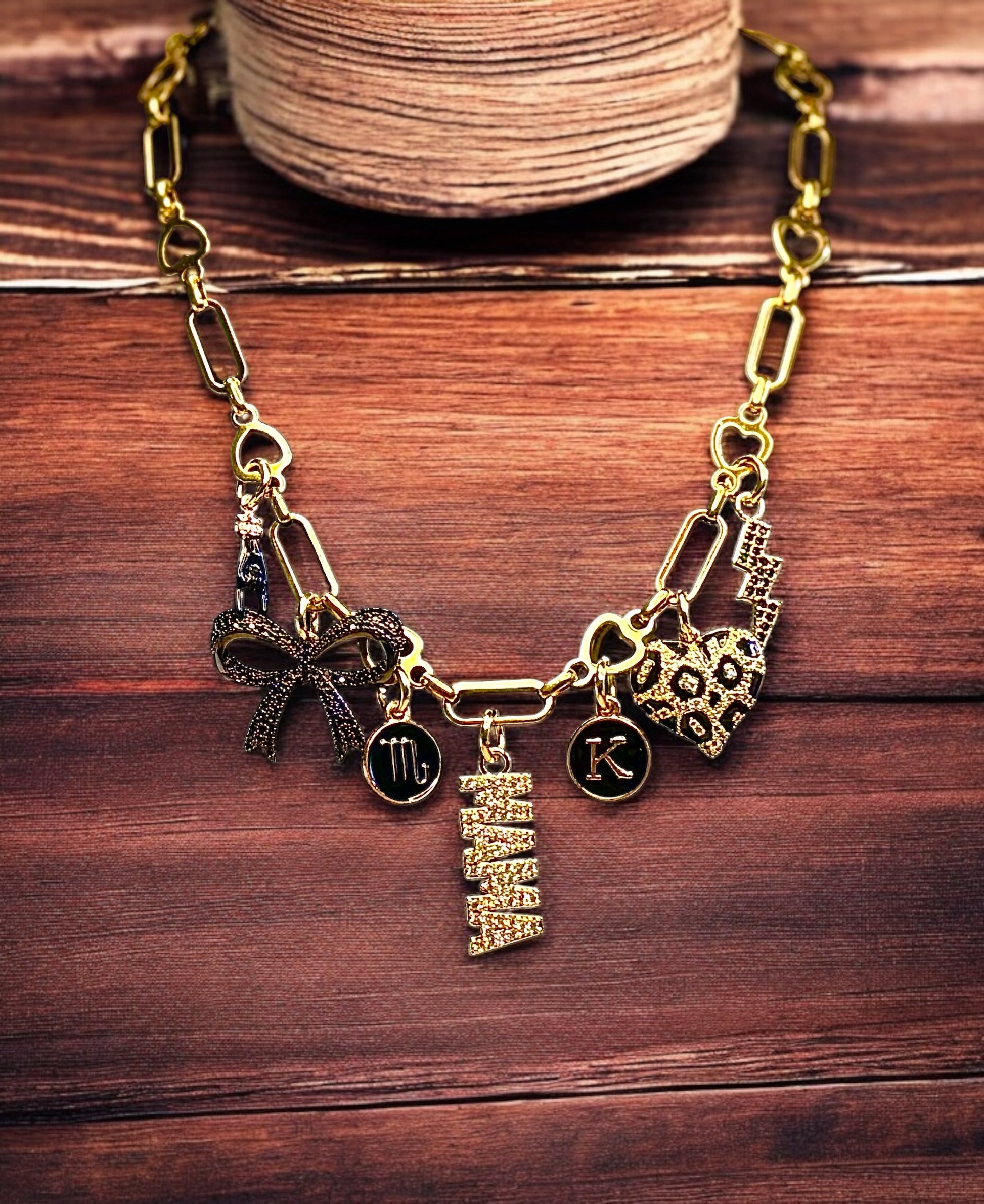 Custom_Carabiner_Charm_Necklace_1-20_Charms_18_Karat_Plated_Gold_Stainless_Steel_Custom_Length_Back_Closure_PearlEnvy_