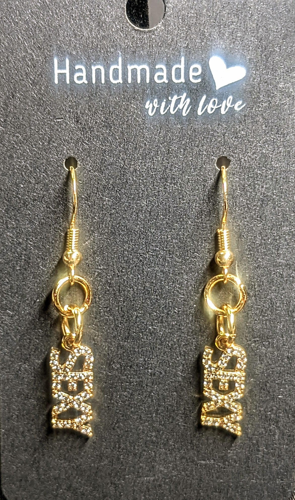 Sparkling Sexy Word Earrings Custom Made/ Sexy Word Jewelry/ Gifts For Her/ Unisex Gifts_PearlEnvy