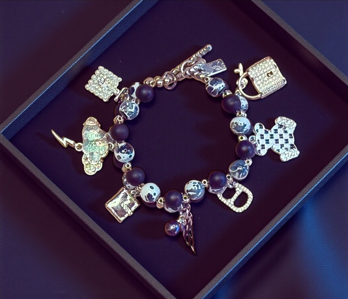 Custom Natural Stone & Glass Beaded Bracelets & Necklaces-Single & Double Layer Options- Stretchy or Non Stretchy