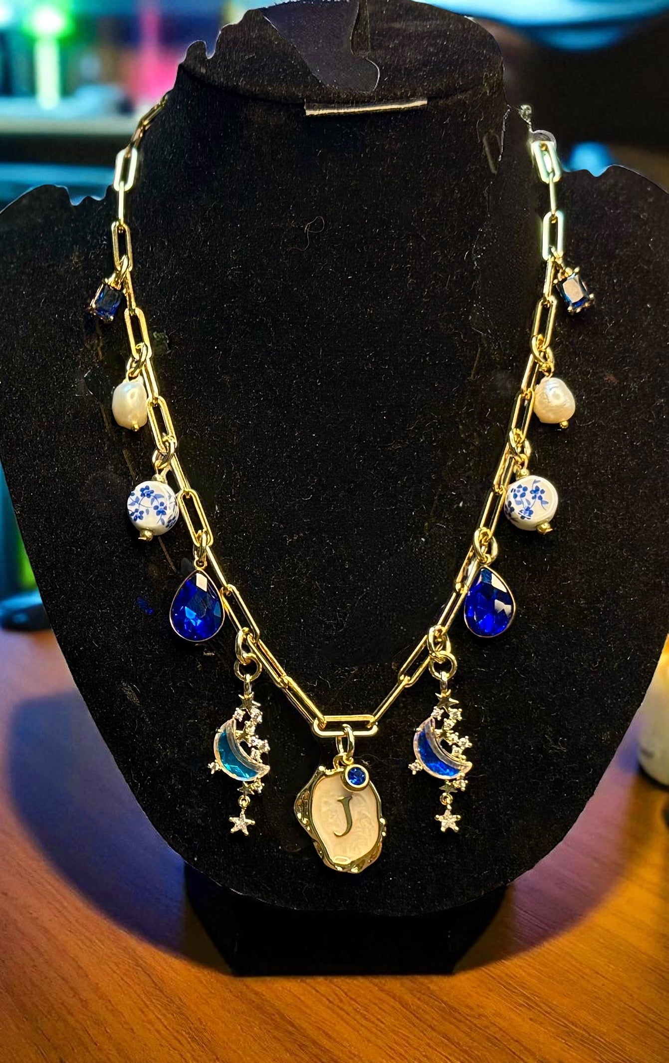 Design Your Own Custom Charm Necklace- Add 1 — 20 + Charms- 18 Karat Plated Gold- Stainless Steel- Mixed Metal- In 16”- 18”- 21” lengths or choose a Custom Length