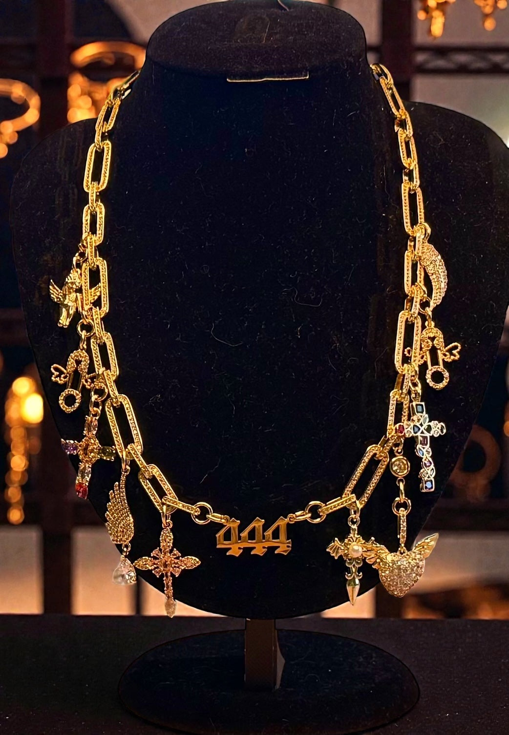 Design Your Own Custom Charm Necklace- Add 1 — 20 + Charms- 18 Karat Plated Gold- Stainless Steel- Mixed Metal- In 16”- 18”- 21” lengths or choose a Custom Length
