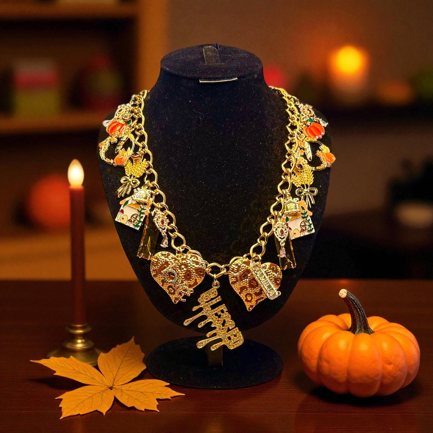 Design Your Own Custom Charm Necklace- Add 1 — 20 + Charms- 18 Karat Plated Gold- Stainless Steel- Mixed Metal- In 16”- 18”- 21” lengths or choose a Custom Length