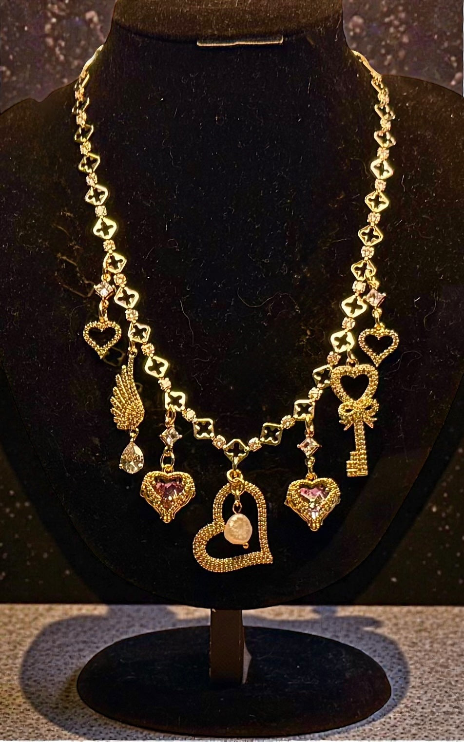 Design Your Own Custom Charm Necklace- Add 1 — 20 + Charms- 18 Karat Plated Gold- Stainless Steel- Mixed Metal- In 16”- 18”- 21” lengths or choose a Custom Length