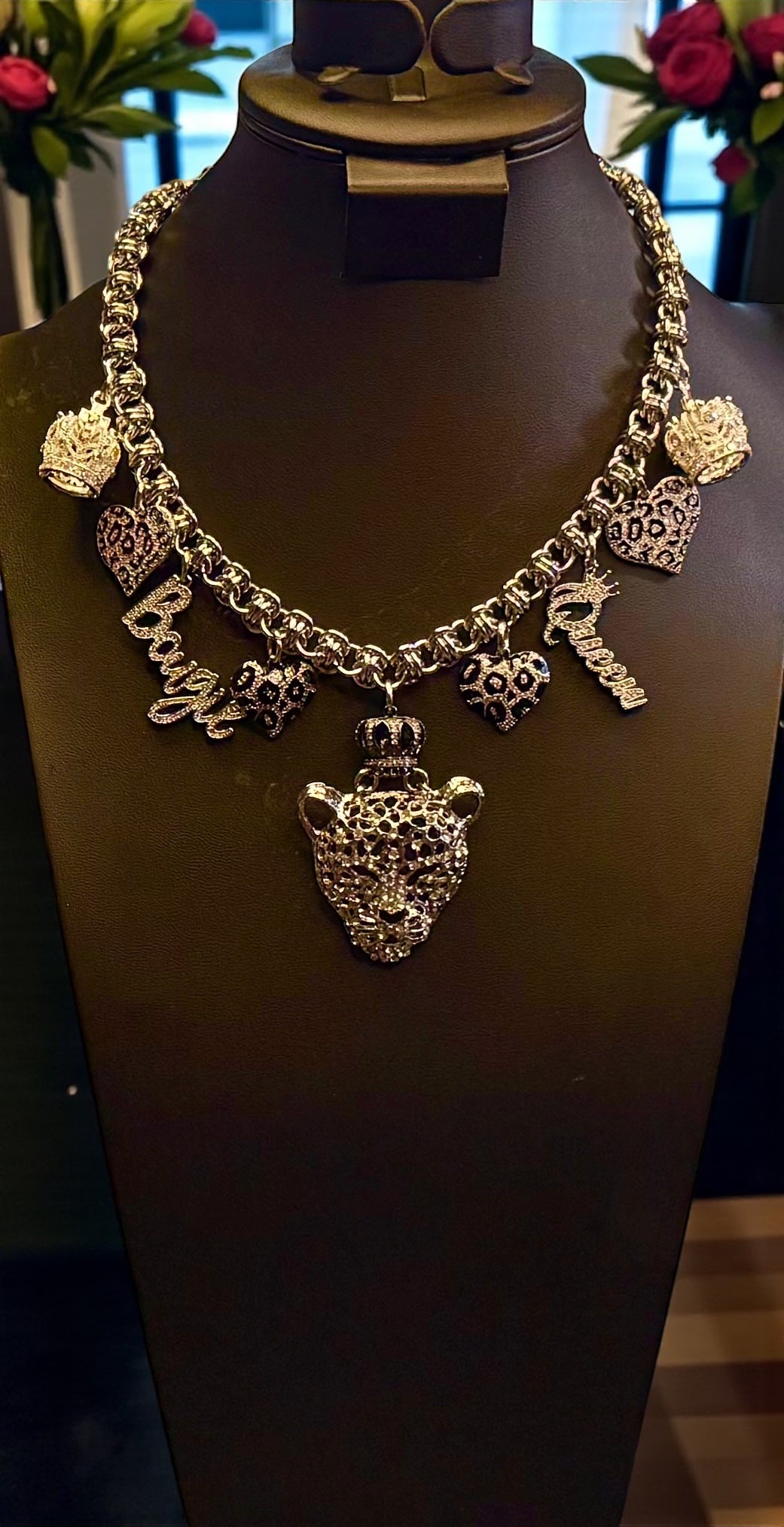 Design Your Own Custom Charm Necklace- Add 1 — 20 + Charms- 18 Karat Plated Gold- Stainless Steel- Mixed Metal- In 16”- 18”- 21” lengths or choose a Custom Length