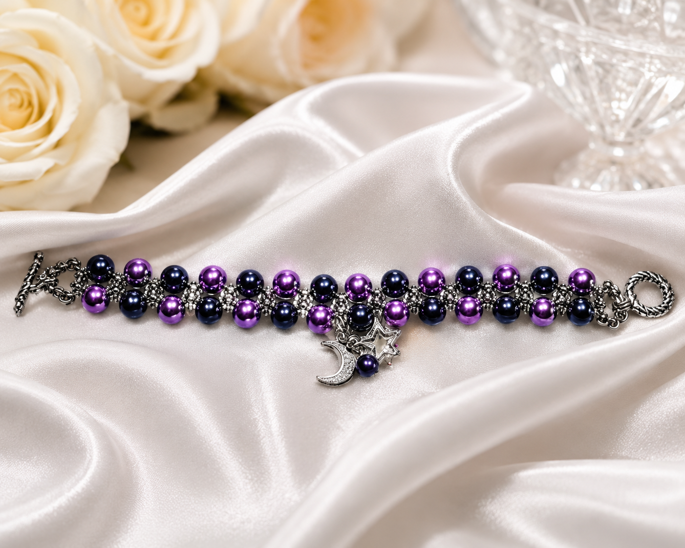 Custom Natural Stone & Glass Beaded Bracelets & Necklaces-Single & Double Layer Options- Stretchy or Non Stretchy