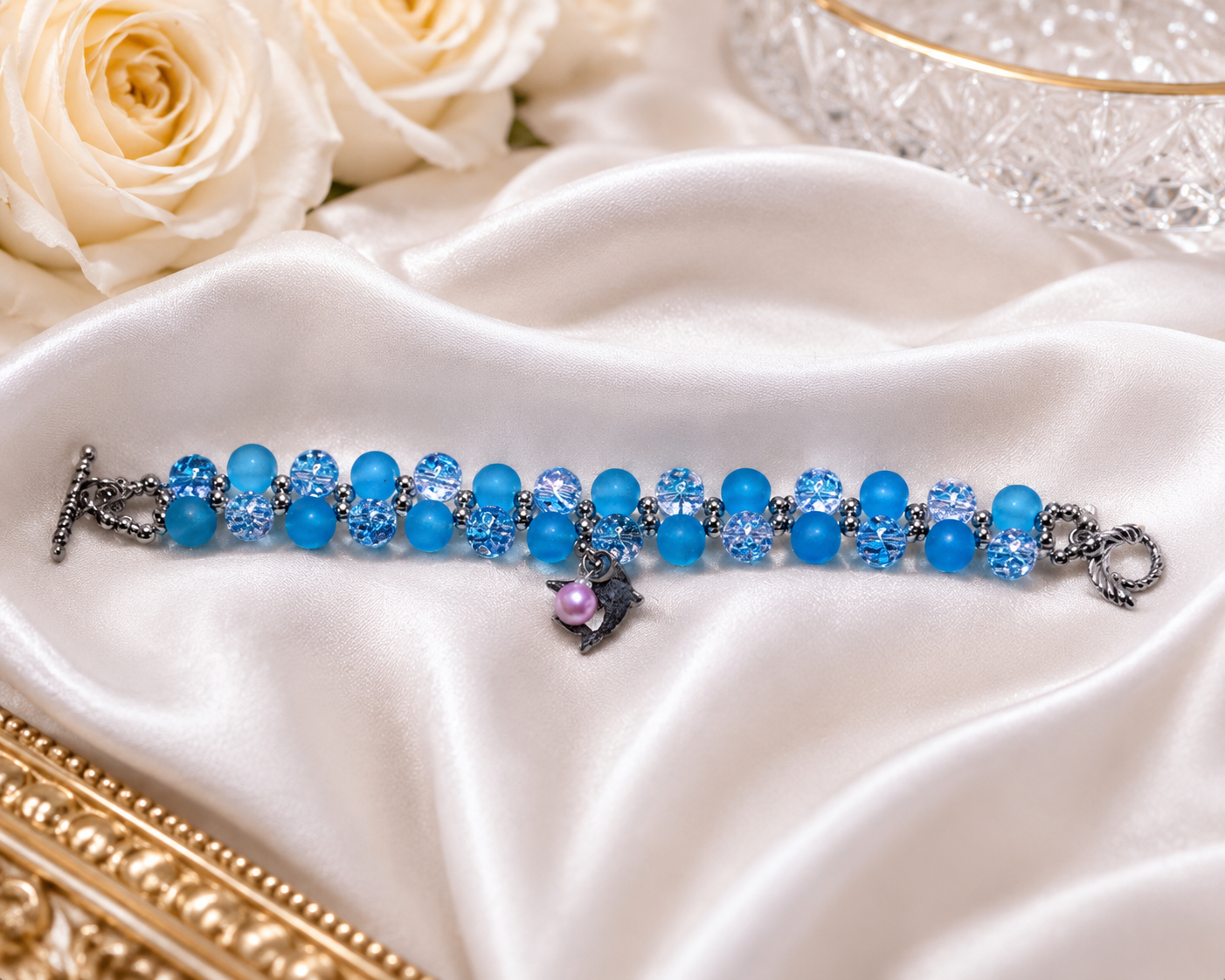 Custom Natural Stone & Glass Beaded Bracelets & Necklaces-Single & Double Layer Options- Stretchy or Non Stretchy