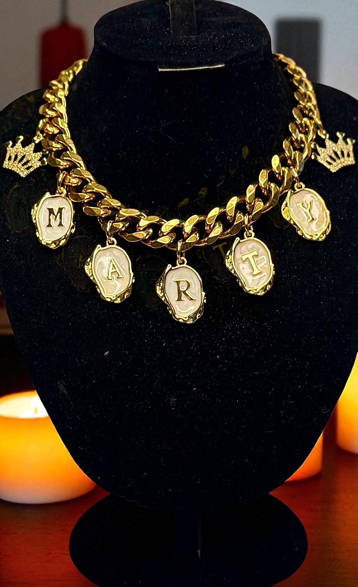 Design Your Own Custom Charm Necklace- Add 1 — 20 + Charms- 18 Karat Plated Gold- Stainless Steel- Mixed Metal- In 16”- 18”- 21” lengths or choose a Custom Length