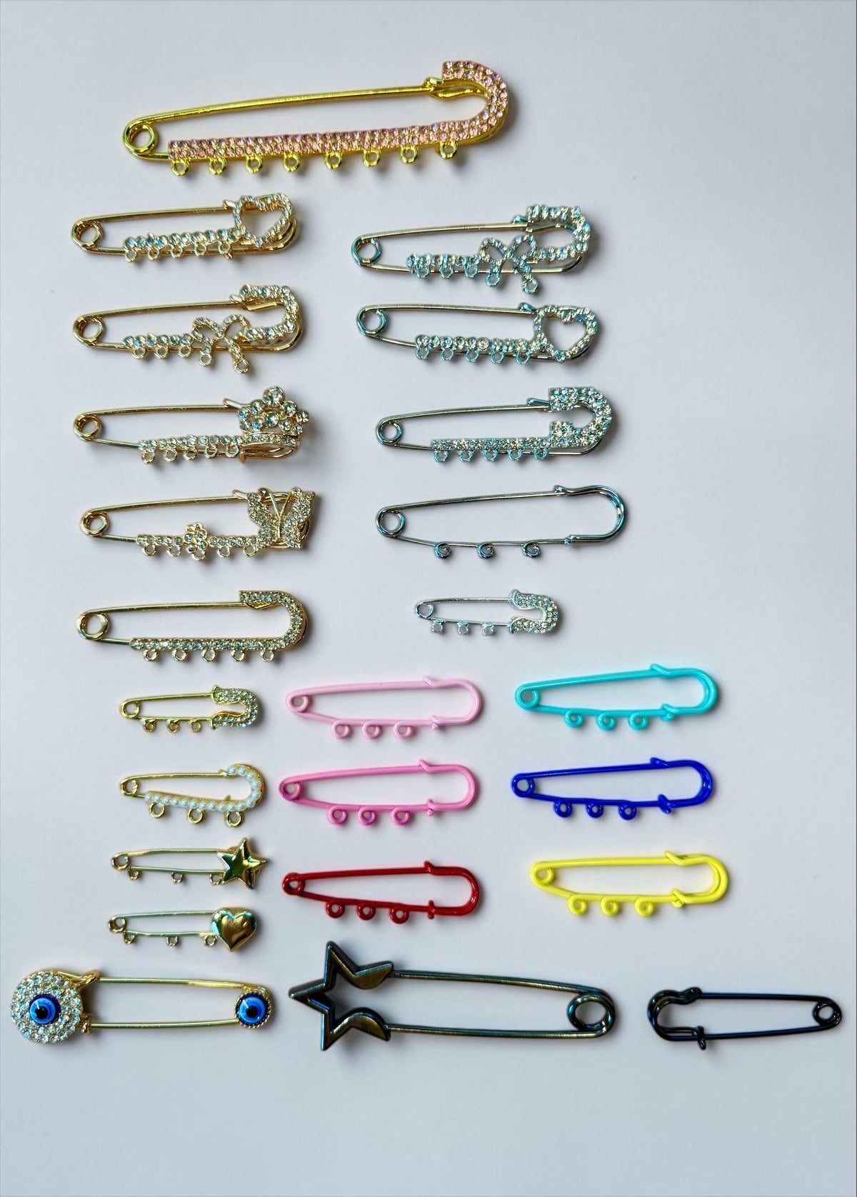 Design Your Own Brooch -  1 to 10 Charms - Gold -Silver - Colorful Enamel Styles
